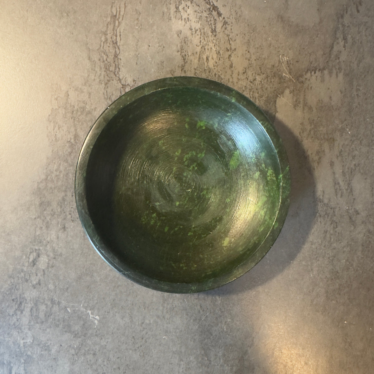 Speckstein Räucherschale Grün