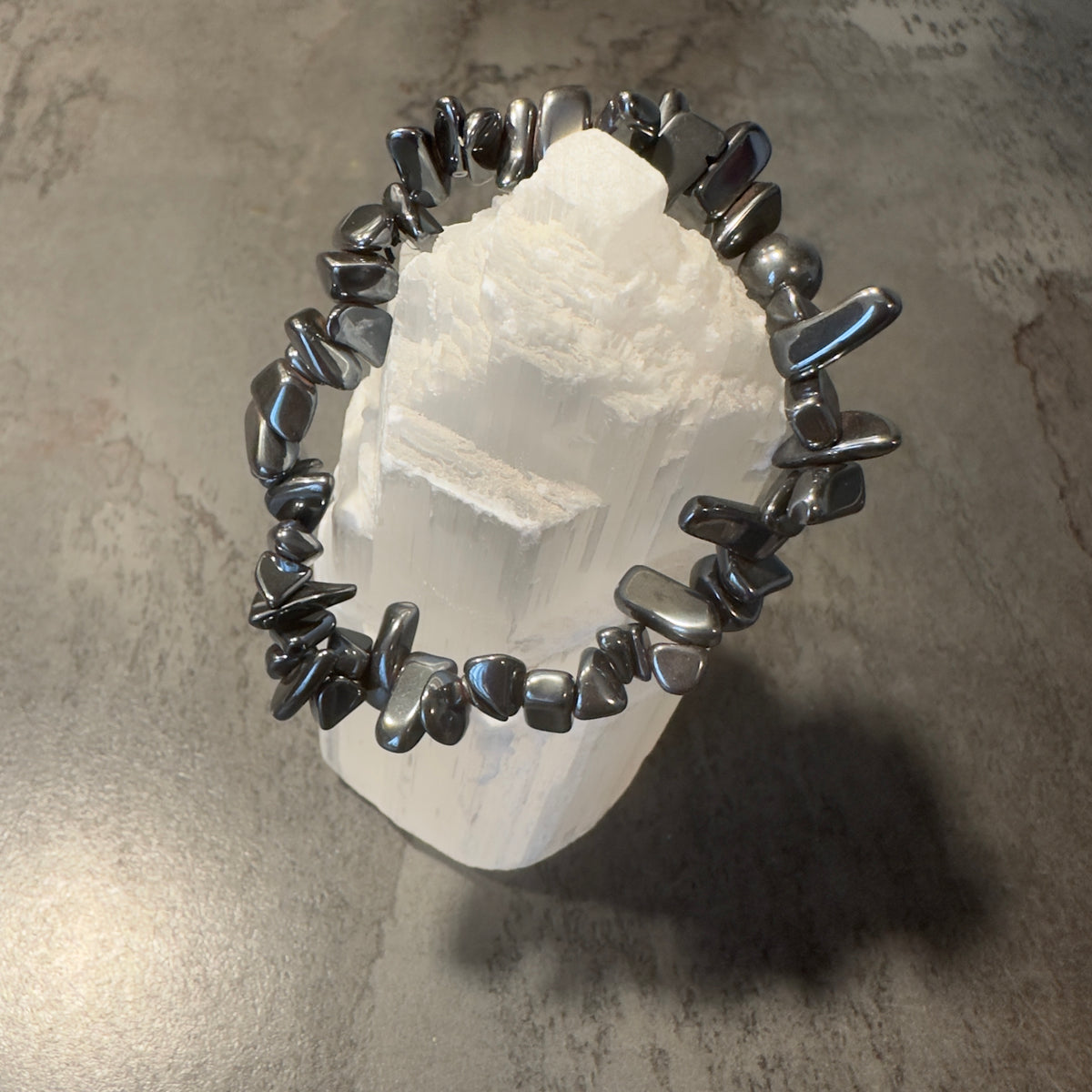 Kristallsplitterarmband Hämatit Erdanker