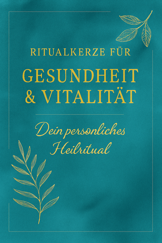 Ritualkerze „Gesundheit & Vitalität“ – mit Anleitung für Energie und Balance