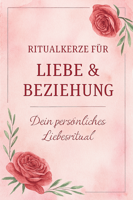 Ritualkerze „Liebe & Beziehung“ – mit Anleitung für Herzöffnung und Harmonie