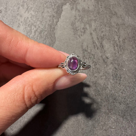 Amethyst Ring größenverstellbar – Schutz, Intuition & innere Harmonie