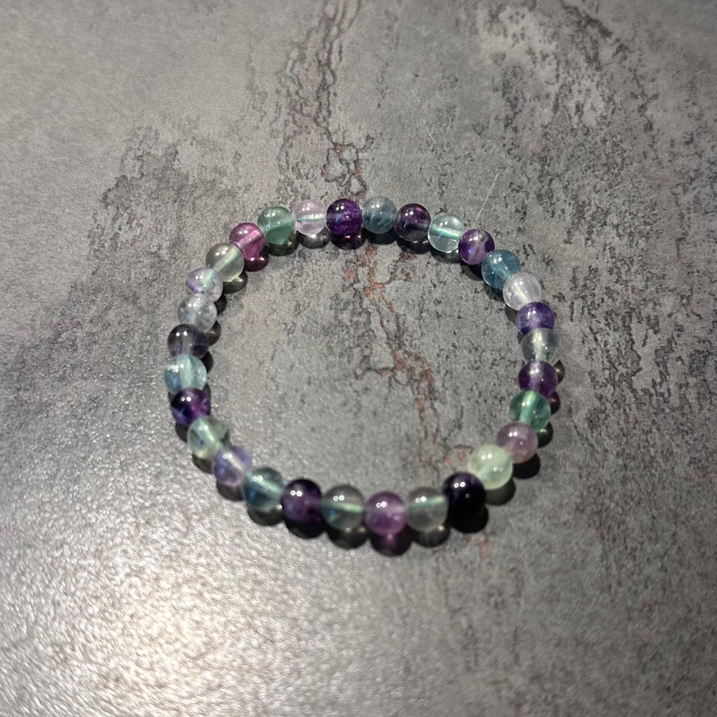 Fluorit Kugelarmband 6mm für Klarheit, Fokus und energetische Reinigung