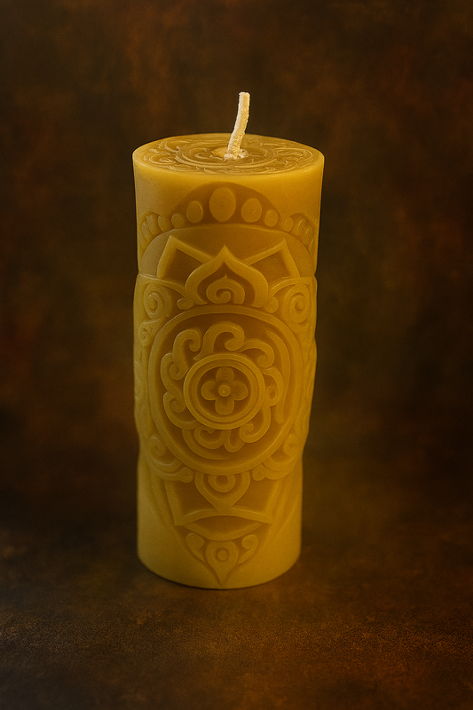 Meditationskerze Tiefe & Ruhe – Reines Bienenwachs
