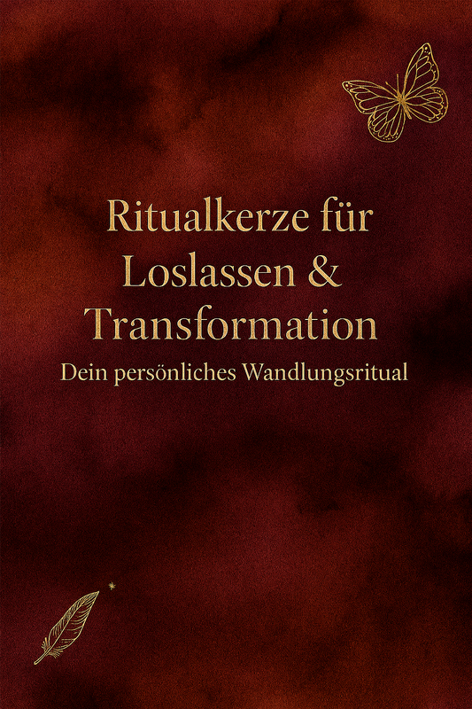 Ritualkerze „Loslassen & Transformation“ – mit Anleitung für innere Erneuerung